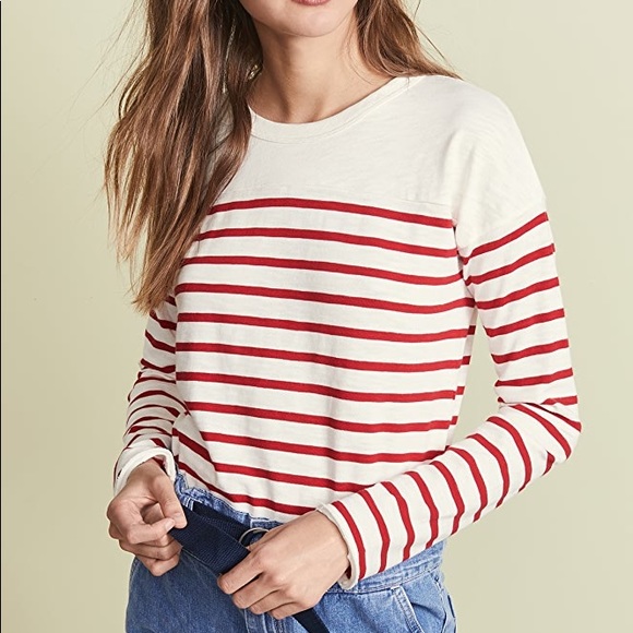 NWT rag & bone Halsey Striped Long Sleeves Tee S - Picture 6 of 10